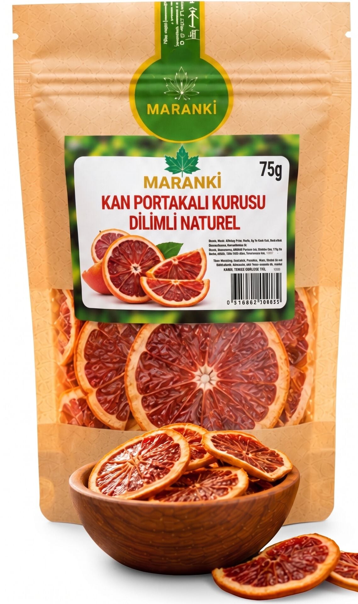 Maranki Kan Portakalı Kurusu Dilimli Naturel Kurutulmuş Meyve 75 g