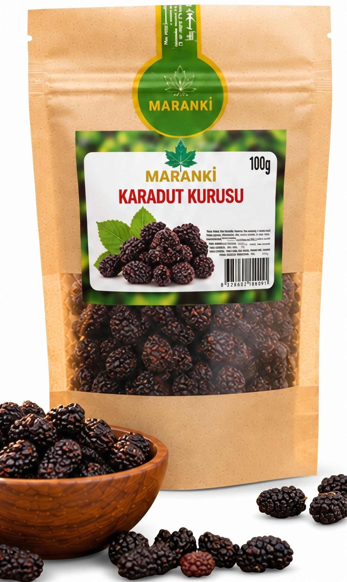 Maranki Karadut Kurusu Doğal Kurutulmuş Bütün Karadut 100 g