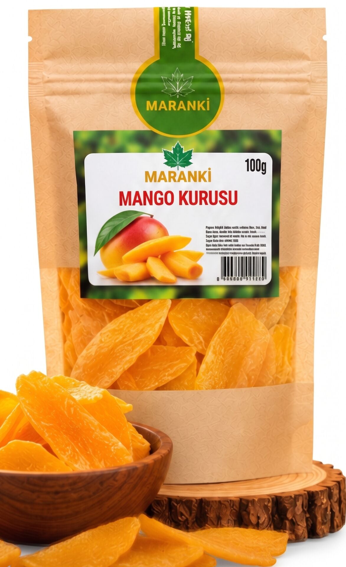 Maranki Mango Kurusu Doğal Dilimlenmiş Kurutulmuş Mango Meyvesi 100 g