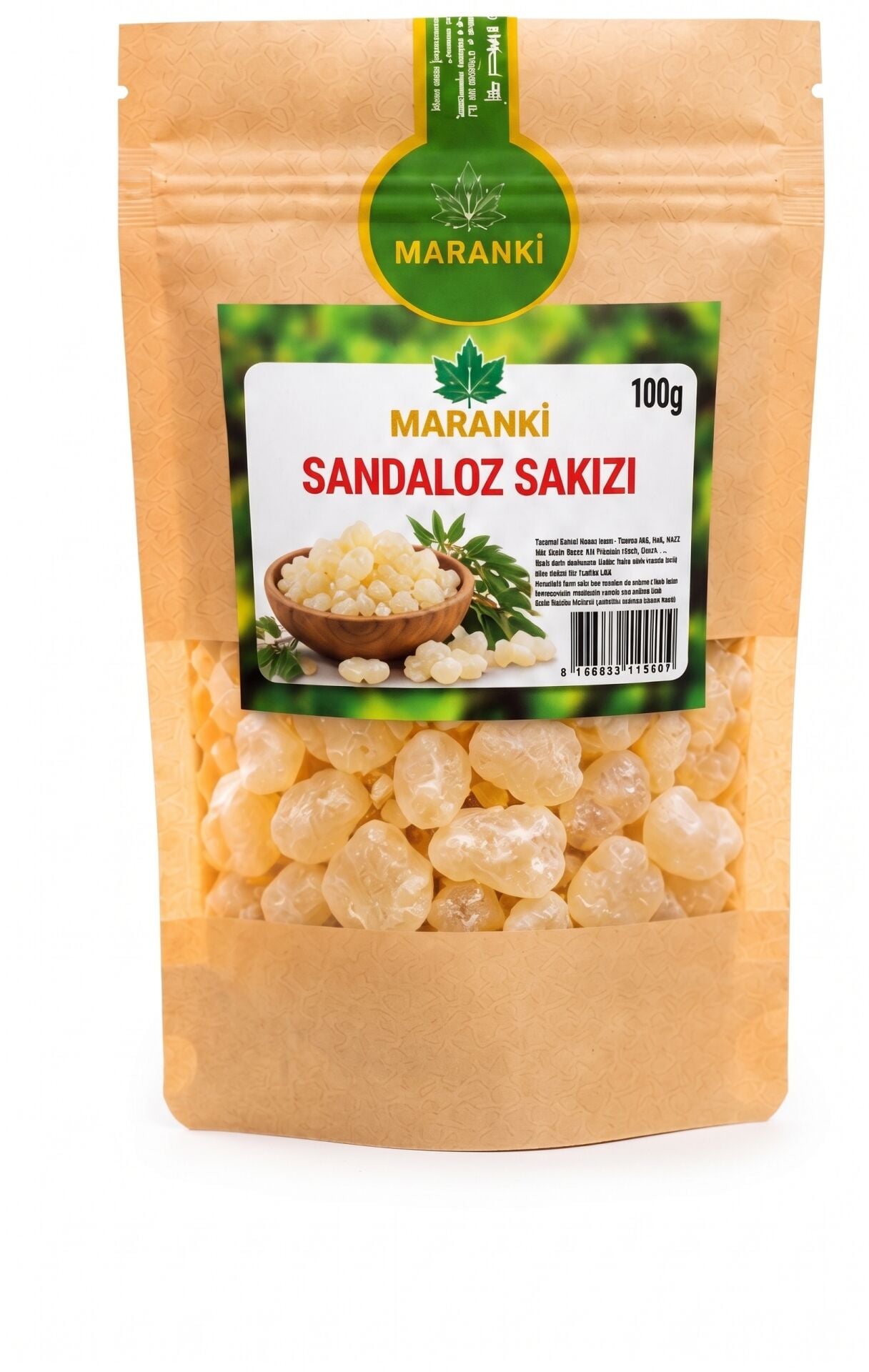 Maranki Sandaloz Sakızı Doğal Bitkisel Reçine 100 g