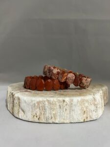 Red Jasper Bileklik Badem Kesim - Model 6