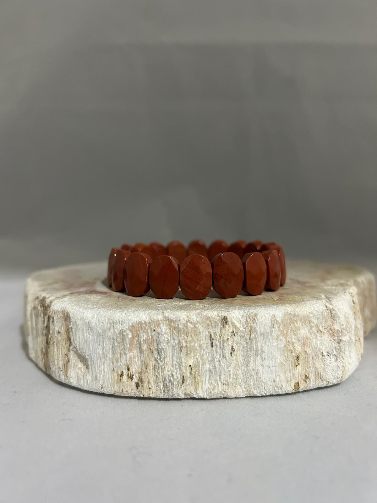 Red Jasper Bileklik Badem Kesim - Model 6