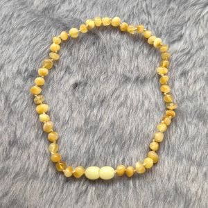 Bebek Kehribar Sıralı Diş Kolye - Model 4