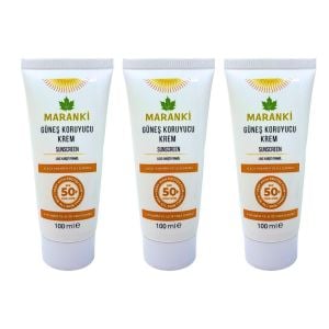 3 Al 2 Öde Maranki Güneş Kremi 50+ SPF 100ml ( Aloe Vera ve E Vitaminli)