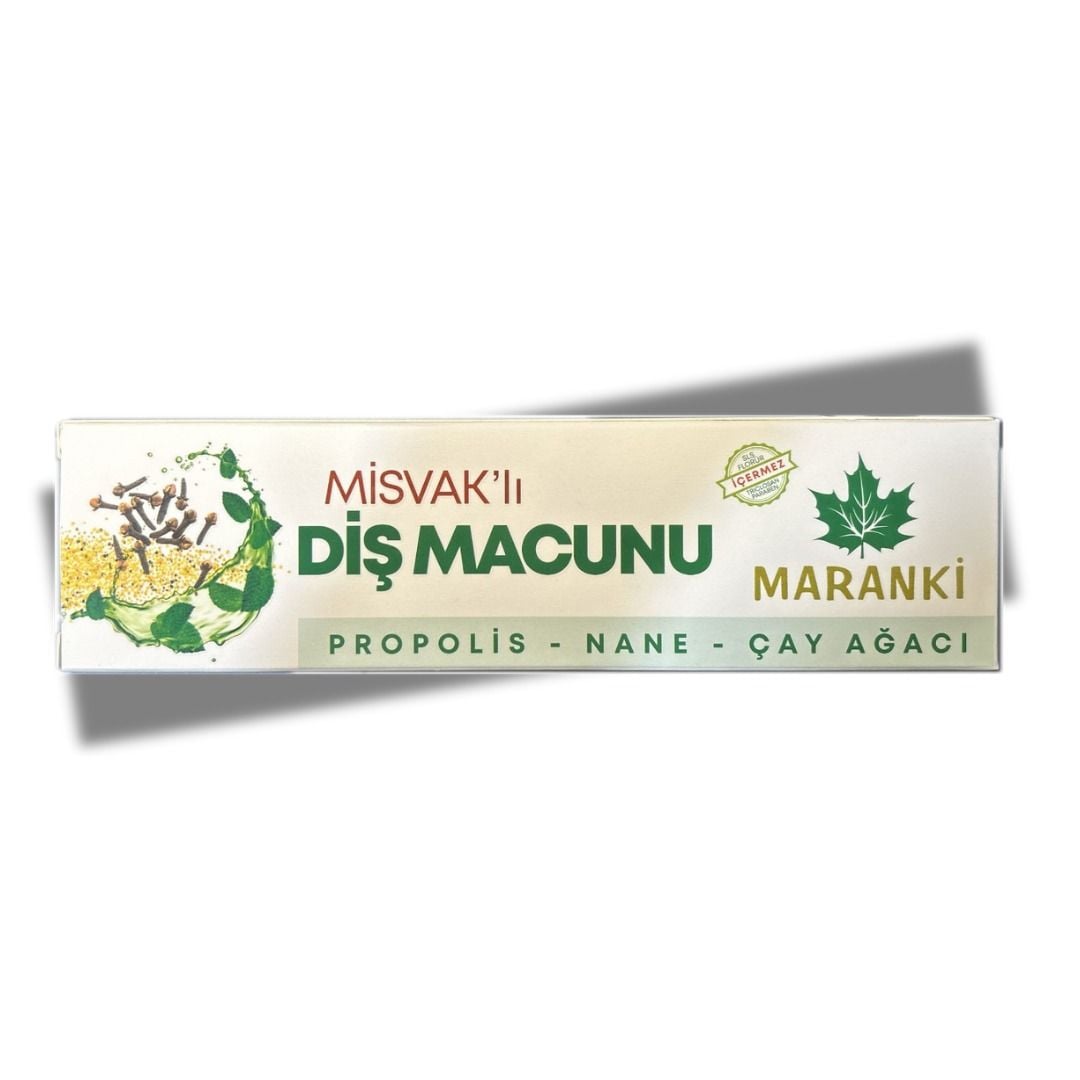 Maranki, Propolis, Çay ağacı, Misvaklı, Nane ve Karanfil Özlü Katkısız Doğal Diş Macunu 100 Ml