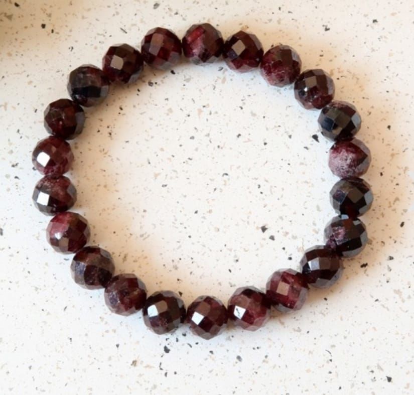 Garnet (Lal)  Fasetli Bileklik