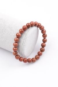 Kahverengi Yıldız Taşı Bileklik - Küre Kesim 8 mm