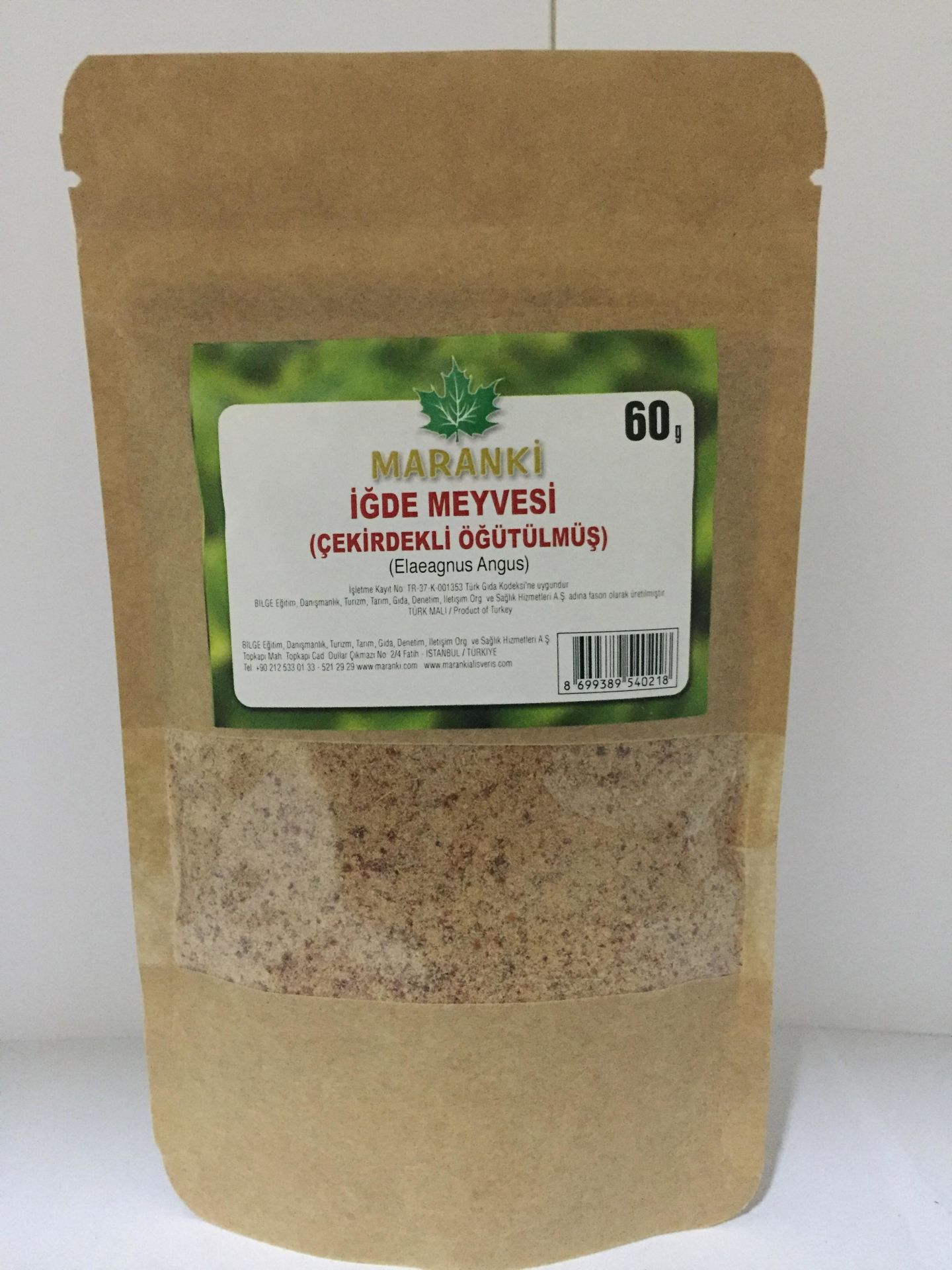 İğde Meyvesi ( Çekirdekli Öğütülmüş ) 60 Gr