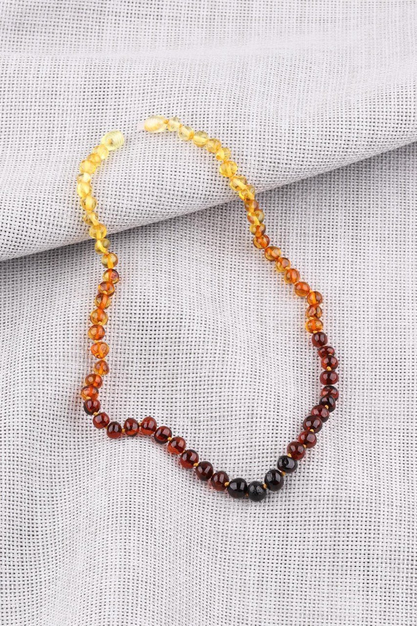 Bebek Kehribar Sıralı Kolye Model 1