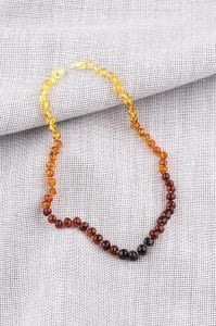 Bebek Kehribar Sıralı Kolye Model 1