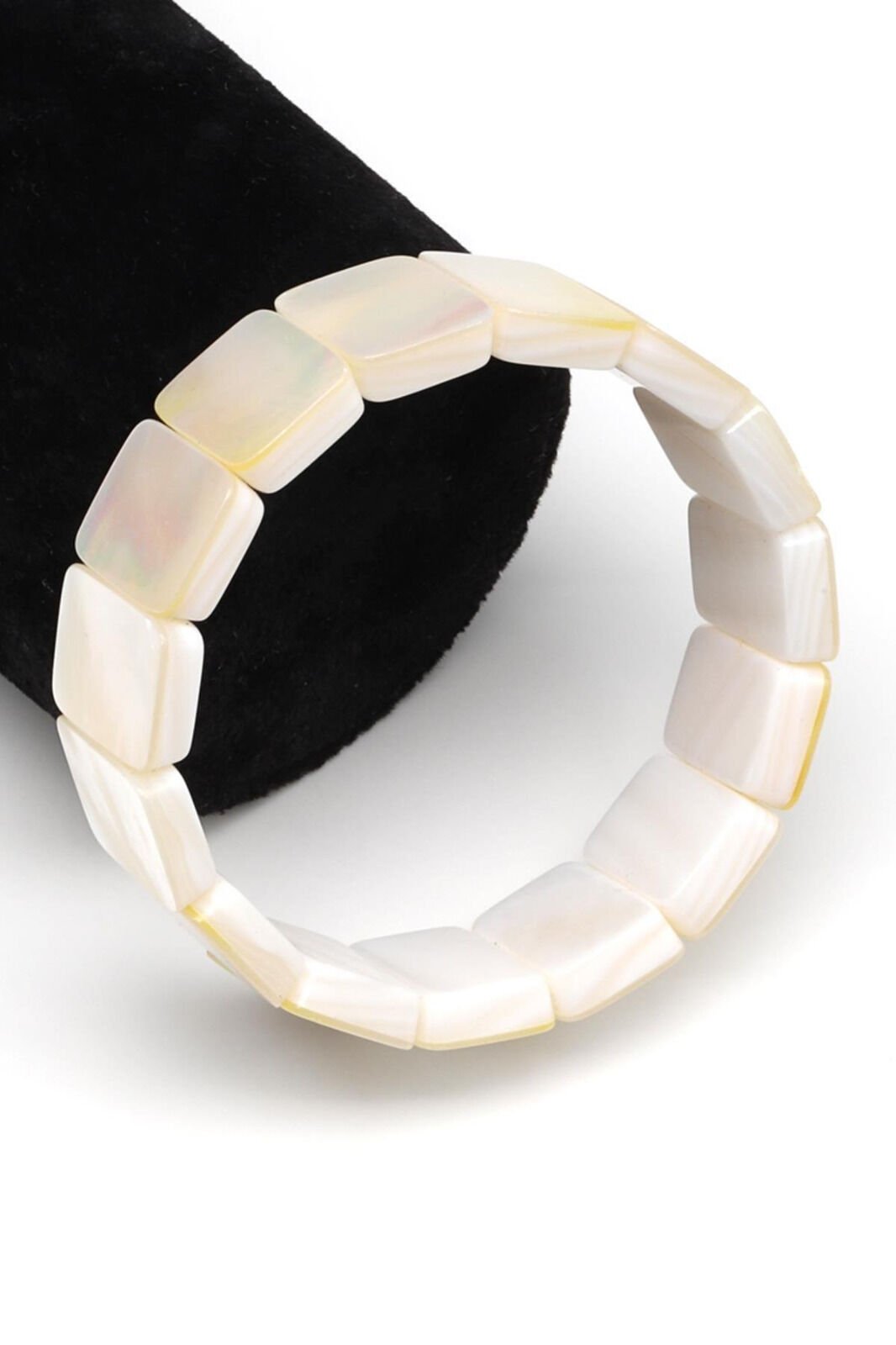 Sedef Taşı Doğal Kare Bileklik - Model 2