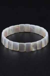 Sedef Taşı Doğal Kare Bileklik - Model 4