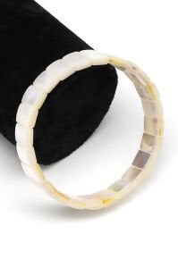 Sedef Taşı Doğal Kare Bileklik - Model 4