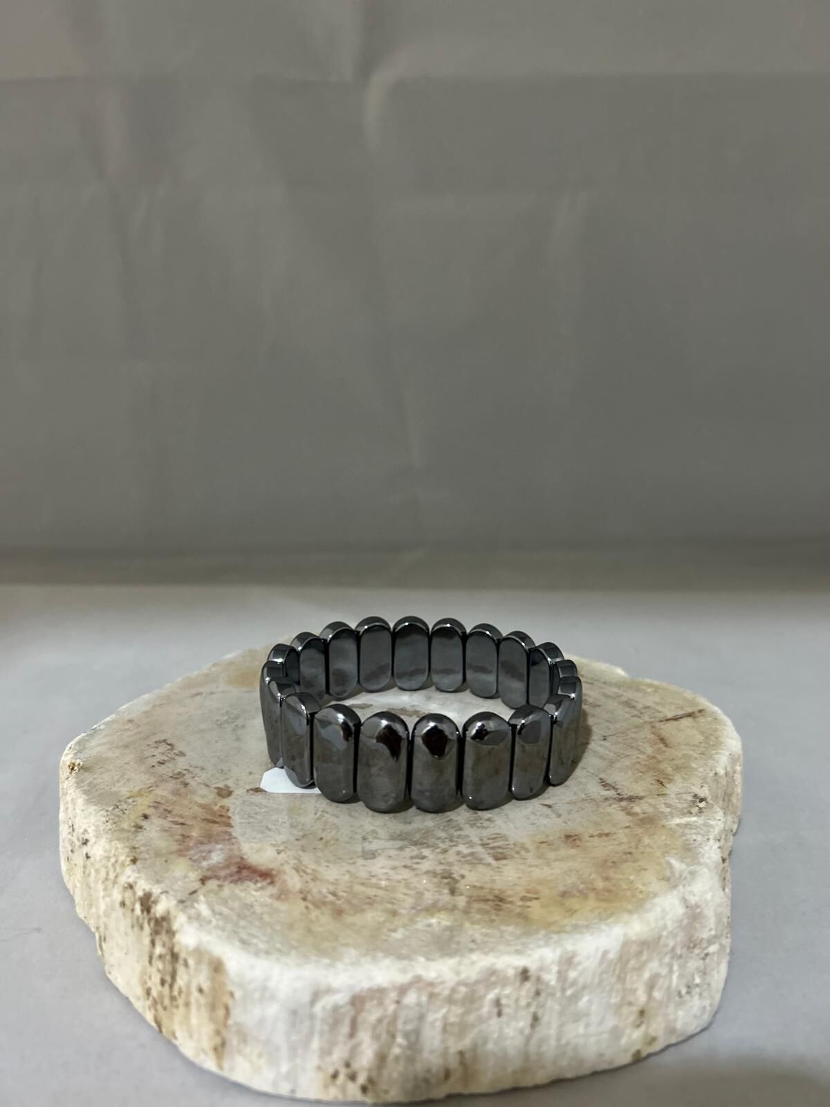 Terahertz Taşı Doğal Kare Bileklik - Model 4