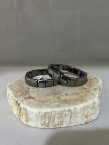 Terahertz Taşı Doğal Kare Bileklik - Model 5