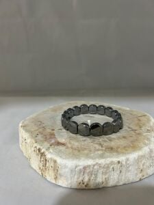 Terahertz Taşı Doğal Kare Bileklik - Model 7