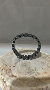 Terahertz Taşı Doğal Kare Bileklik - Model 8