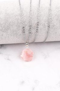 Pembe Opal Kolye Ucu