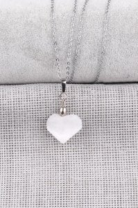 Selenit Kolye Ucu Kalp