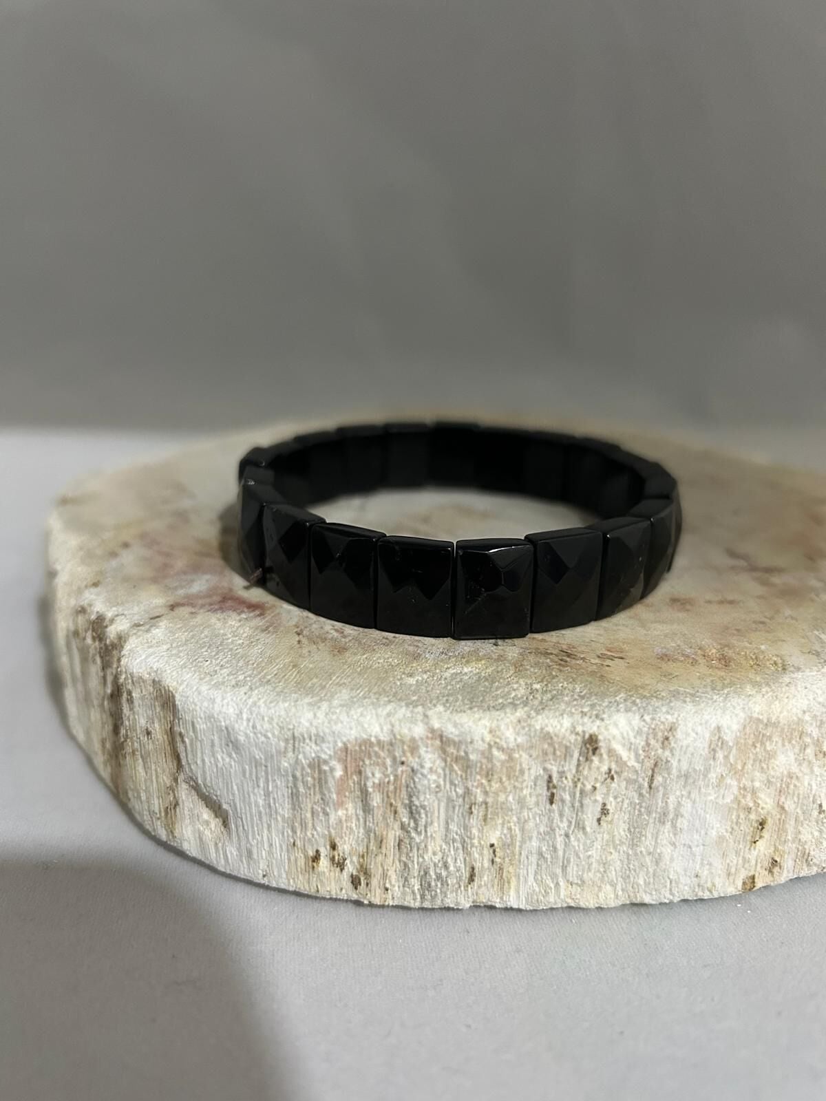 Obsidyen Siyah Bileklik - Kare Model