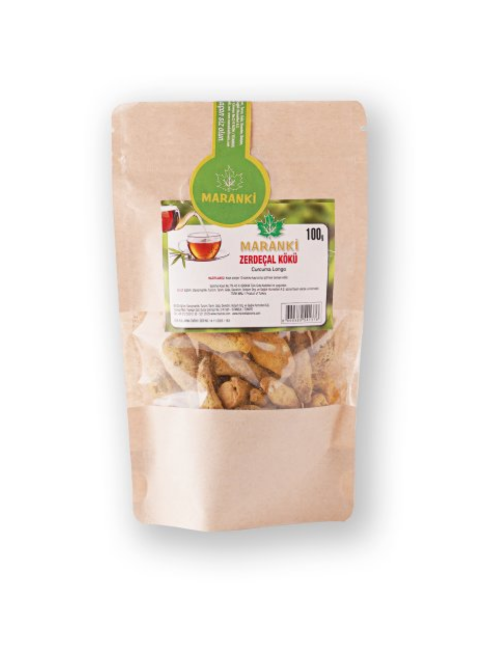 Zerdeçal Tane Şeffaf 100 Gr