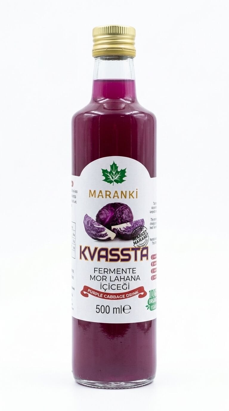 Maranki Mor Lahana ( Kvassta) İçeceği 500 Ml