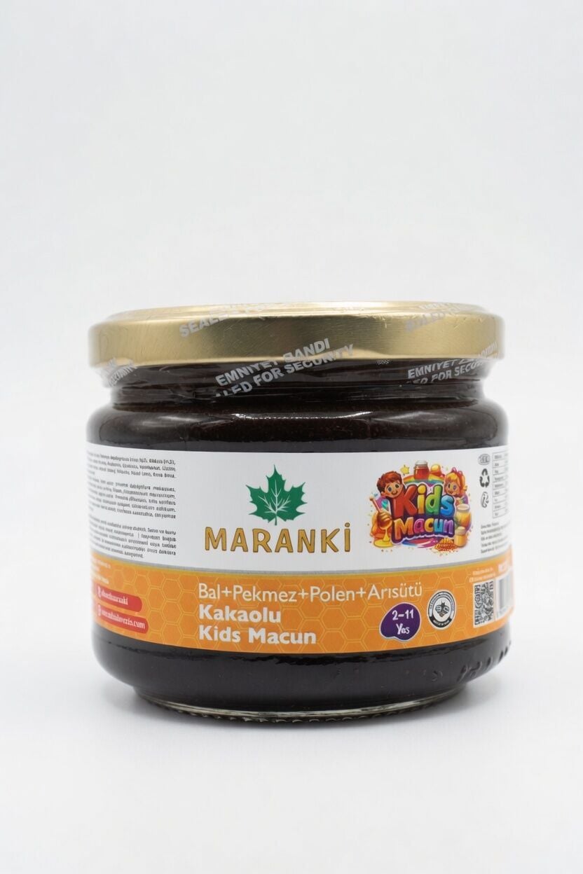 Maranki Bal - Pekmez - Polen - Arısütü - Kakaolu Kids Macun 350 Gr