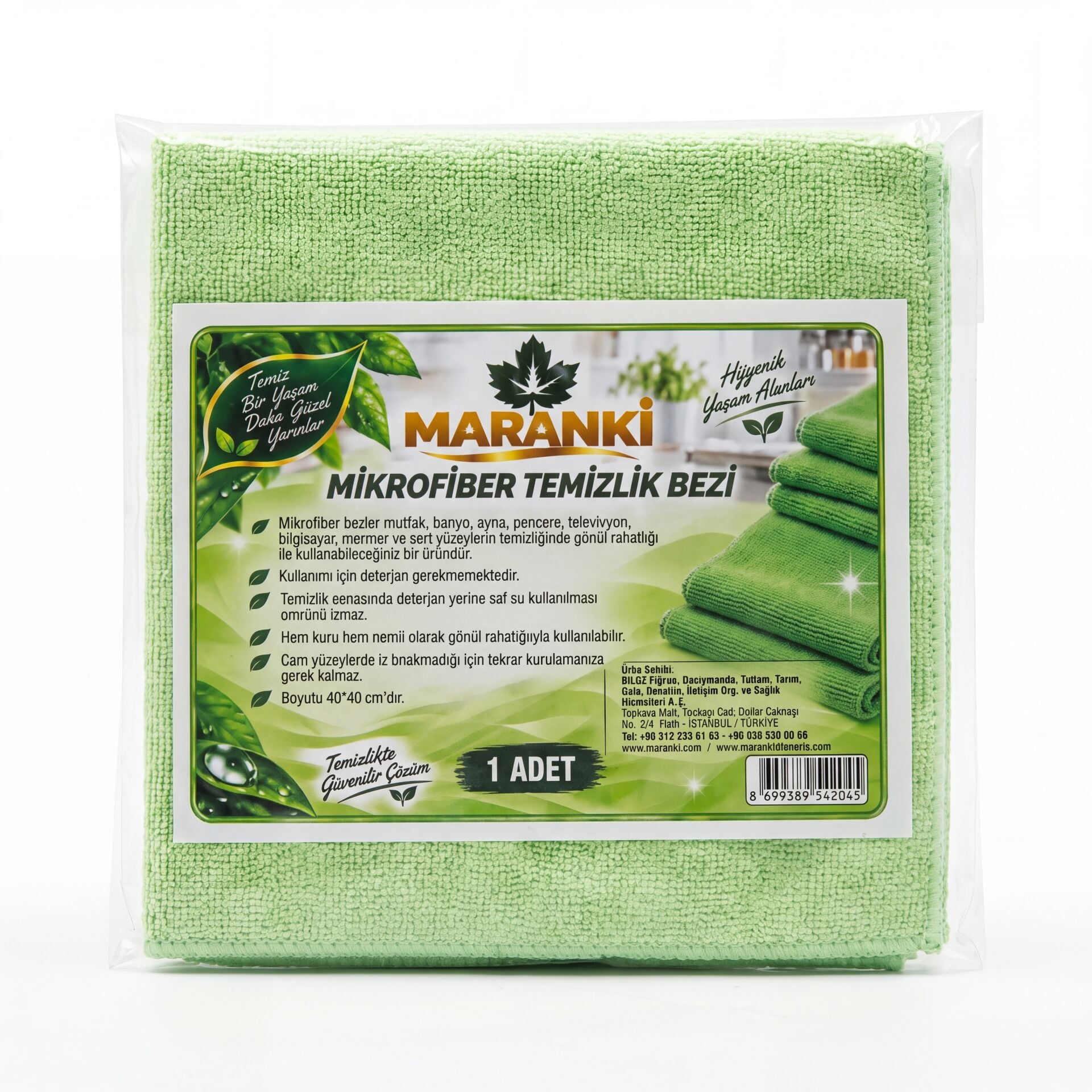 Mikrofiber Temizlik Bezi -Yeşil