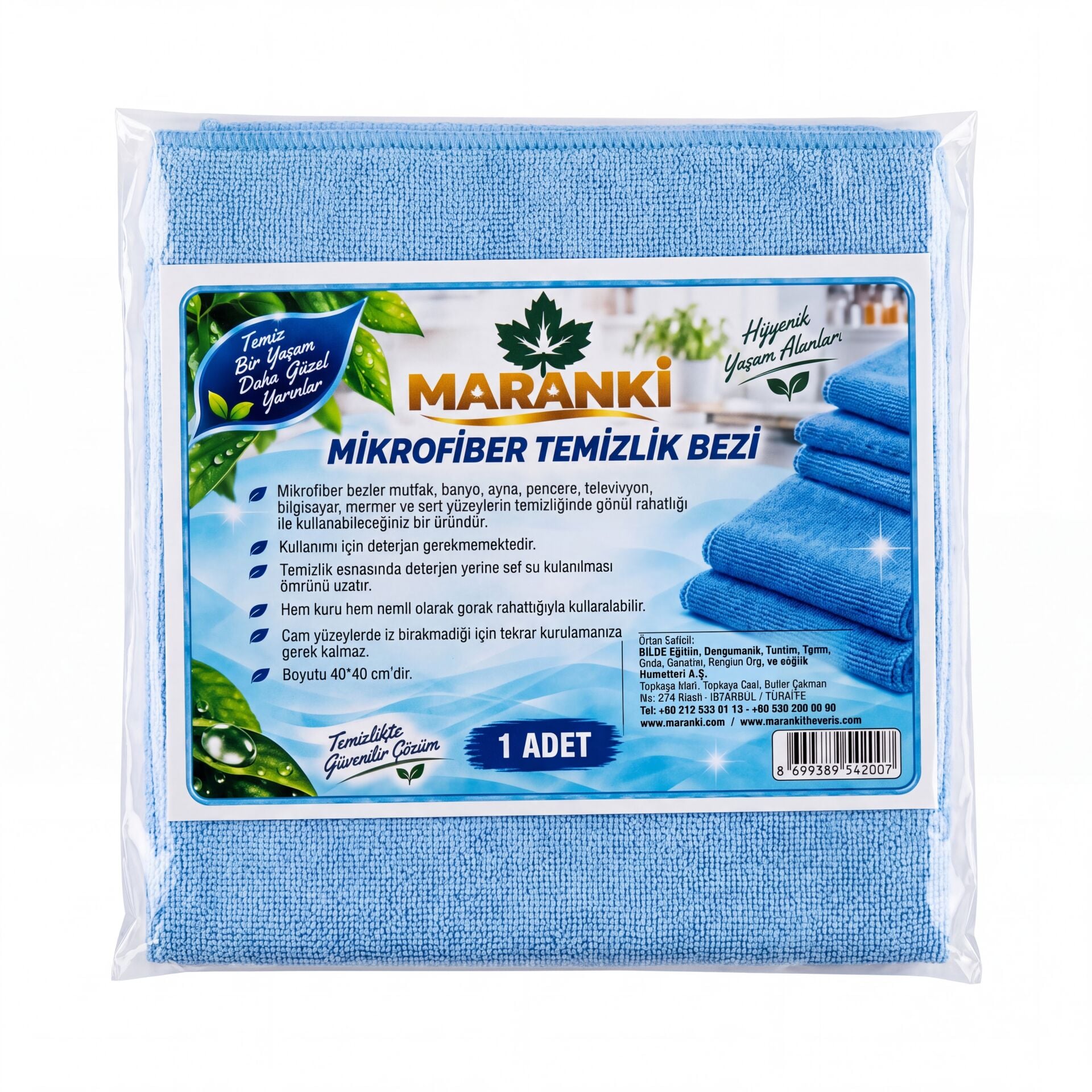 Mikrofiber Temizlik Bezi - Mavi