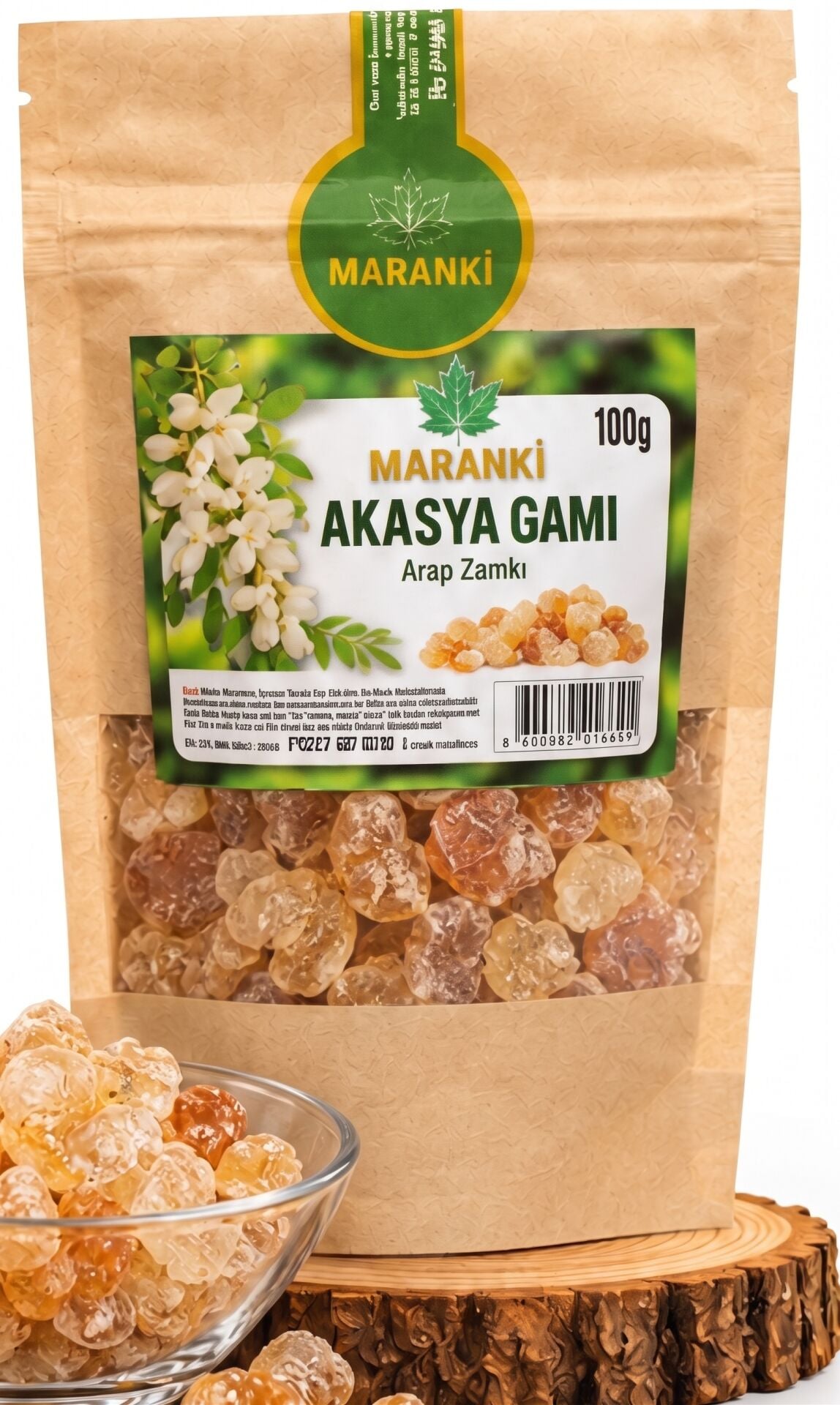 Maranki Akasya Gamı (Arap Zamkı) Doğal Bitkisel Reçine 100 g